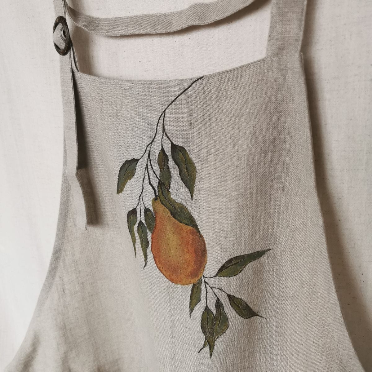 Pear Linen Kitchen Apron