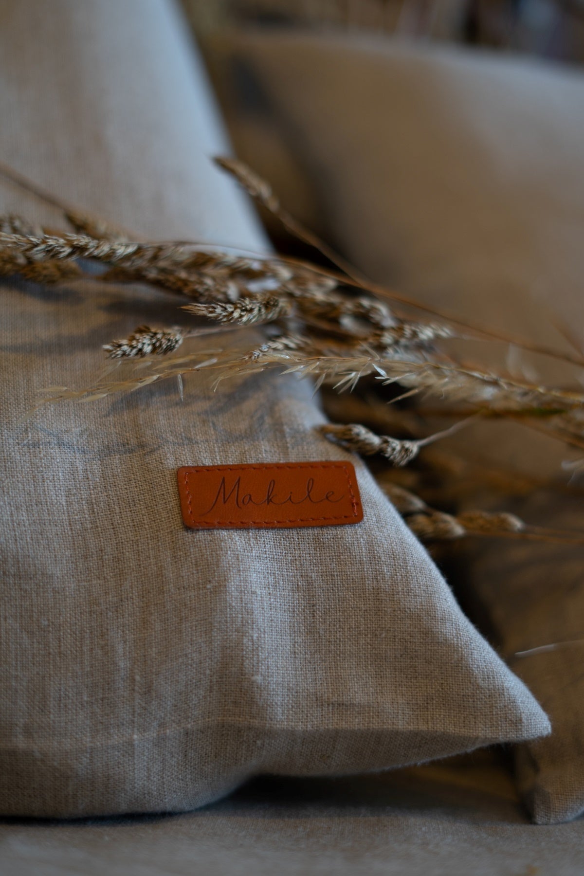 Linen Shopping Bag with Handmade Embroidery