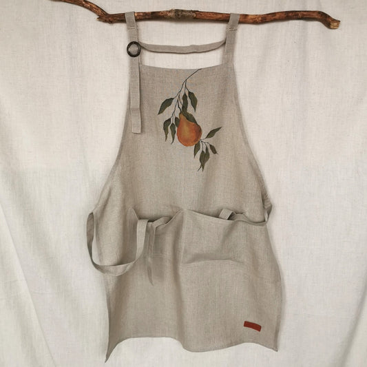 Pear Linen Kitchen Apron